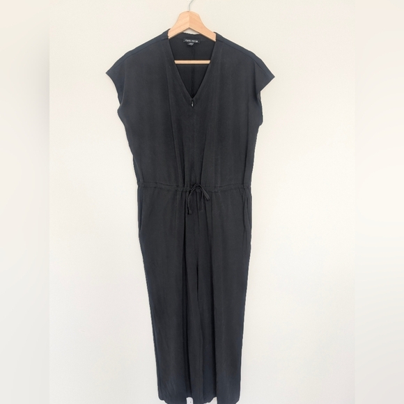 Eileen Fisher Tencel Jersey Black Jumpsuit Playsuit Women's Size Small - Picture 3 of 11